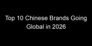 Read more about the article Top 10 Chinese Brands Going Global in 2026