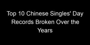 Read more about the article Top 10 Chinese Singles’ Day Records Broken Over the Years