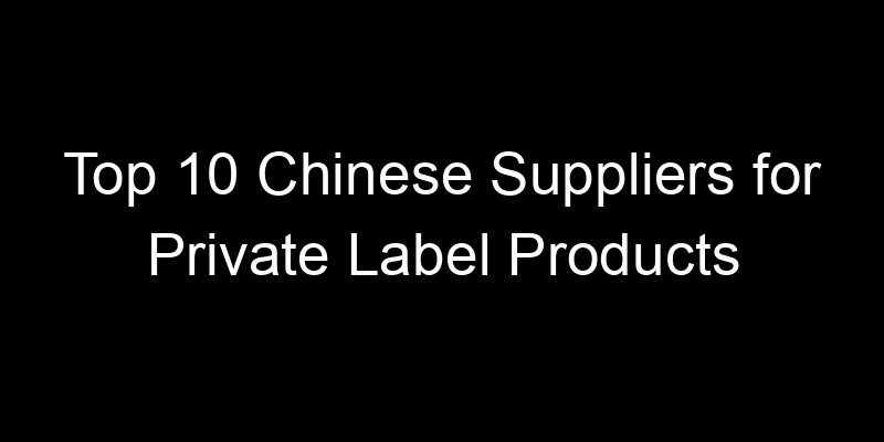 Read more about the article Top 10 Chinese Suppliers for Private Label Products