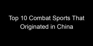 Read more about the article Top 10 Combat Sports That Originated in China