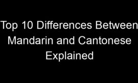 Top 10 Differences Between Mandarin and Cantonese Explained
