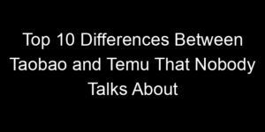 Read more about the article Top 10 Differences Between Taobao and Temu That Nobody Talks About