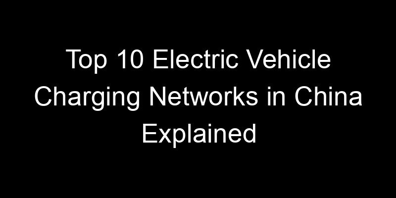 You are currently viewing Top 10 Electric Vehicle Charging Networks in China Explained