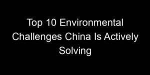 Read more about the article Top 10 Environmental Challenges China Is Actively Solving