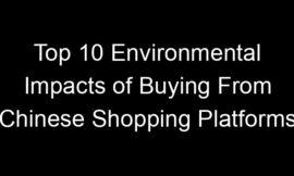 Top 10 Environmental Impacts of Buying From Chinese Shopping Platforms