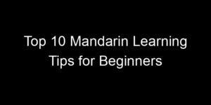 Read more about the article Top 10 Mandarin Learning Tips for Beginners
