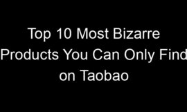 Top 10 Most Bizarre Products You Can Only Find on Taobao