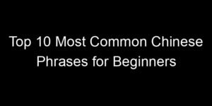 Read more about the article Top 10 Most Common Chinese Phrases for Beginners