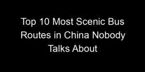 Read more about the article Top 10 Most Scenic Bus Routes in China Nobody Talks About