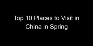 Read more about the article Top 10 Places to Visit in China in Spring