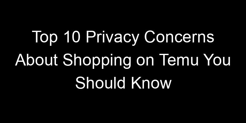 You are currently viewing Top 10 Privacy Concerns About Shopping on Temu You Should Know