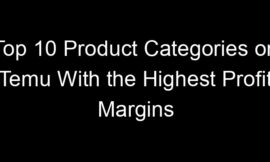 Top 10 Product Categories on Temu With the Highest Profit Margins