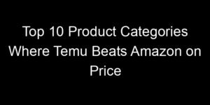 Read more about the article Top 10 Product Categories Where Temu Beats Amazon on Price