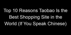 Read more about the article Top 10 Reasons Taobao Is the Best Shopping Site in the World (If You Speak Chinese)