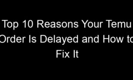 Top 10 Reasons Your Temu Order Is Delayed and How to Fix It