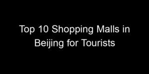Read more about the article Top 10 Shopping Malls in Beijing for Tourists