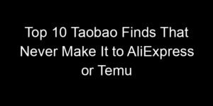 Read more about the article Top 10 Taobao Finds That Never Make It to AliExpress or Temu