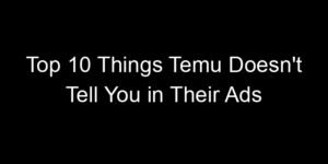 Read more about the article Top 10 Things Temu Doesn’t Tell You in Their Ads