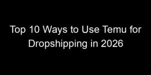 Read more about the article Top 10 Ways to Use Temu for Dropshipping in 2026
