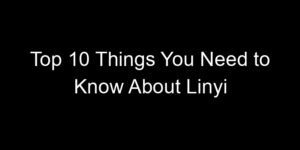 Read more about the article Top 10 Things You Need to Know About Linyi