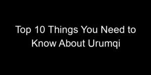 Read more about the article Top 10 Things You Need to Know About Urumqi