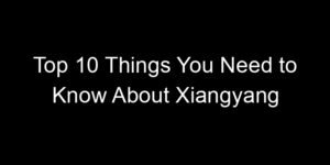 Read more about the article Top 10 Things You Need to Know About Xiangyang
